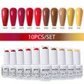 Arte Clavo 10pcs HEMA TPO FREE Color Gel Nail Polish Christmas Series