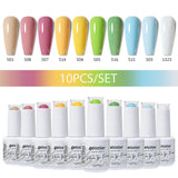 Arte Clavo 10pcs HEMA TPO FREE Color Gel Nail Polish Christmas Series