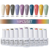 Arte Clavo 10pcs HEMA TPO FREE Color Gel Nail Polish Christmas Series