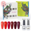 8ml Gel Nail Polish Box Set-6 Bottles Color Gel+ 1 Bottle Base Coat+ 1 Bottle Top Coat (ZH19~~ZH47))
