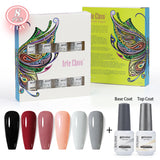 8ml Gel Nail Polish Box Set-6 Bottles Color Gel+ 1 Bottle Base Coat+ 1 Bottle Top Coat (ZH19~~ZH47))