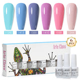 8ml Gel Nail Polish Box Set-6 Bottles Color Gel(ZH50~~ZH76)