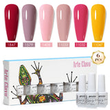 8ml Gel Nail Polish Box Set-6 Bottles Color Gel(ZH50~~ZH76)
