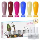 8ml Gel Nail Polish Box Set-6 Bottles Color Gel(ZH50~~ZH76)