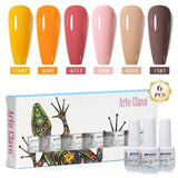 8ml Gel Nail Polish Box Set-6 Bottles Color Gel(ZH50~~ZH76)