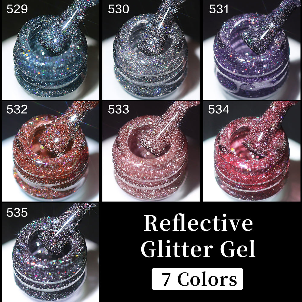 Close-up of reflective diamond gel polish showing high-density glitter texture-1