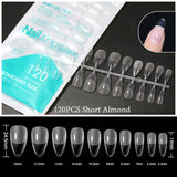 120pcs Press on Nails Oval Almond Rounded Stiletto Coffin False Nail Tips