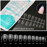 120pcs Press on Nails Oval Almond Rounded Stiletto Coffin False Nail Tips