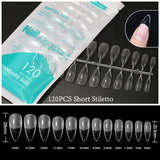 120pcs Press on Nails Oval Almond Rounded Stiletto Coffin False Nail Tips