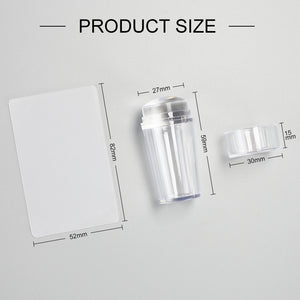 NAILCO 1 Set Jelly Silicone Nail Stamper & Nail Scraper For French Nails