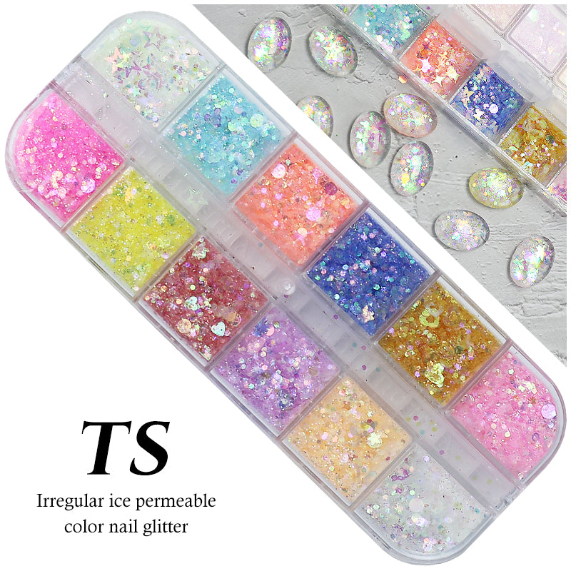 Arte Clavo 12pcs in 1 Nail Glitter