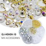 3D Candy Flower Pearl Cute Bear Butterfly Lollipop Nail Decorations