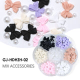 3D Candy Flower Pearl Cute Bear Butterfly Lollipop Nail Decorations
