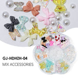 3D Candy Flower Pearl Cute Bear Butterfly Lollipop Nail Decorations