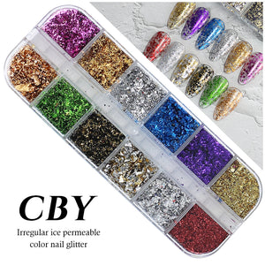 Arte Clavo 12pcs in 1 Nail Glitter