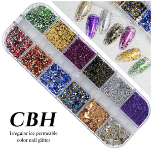 Arte Clavo 12pcs in 1 Nail Glitter