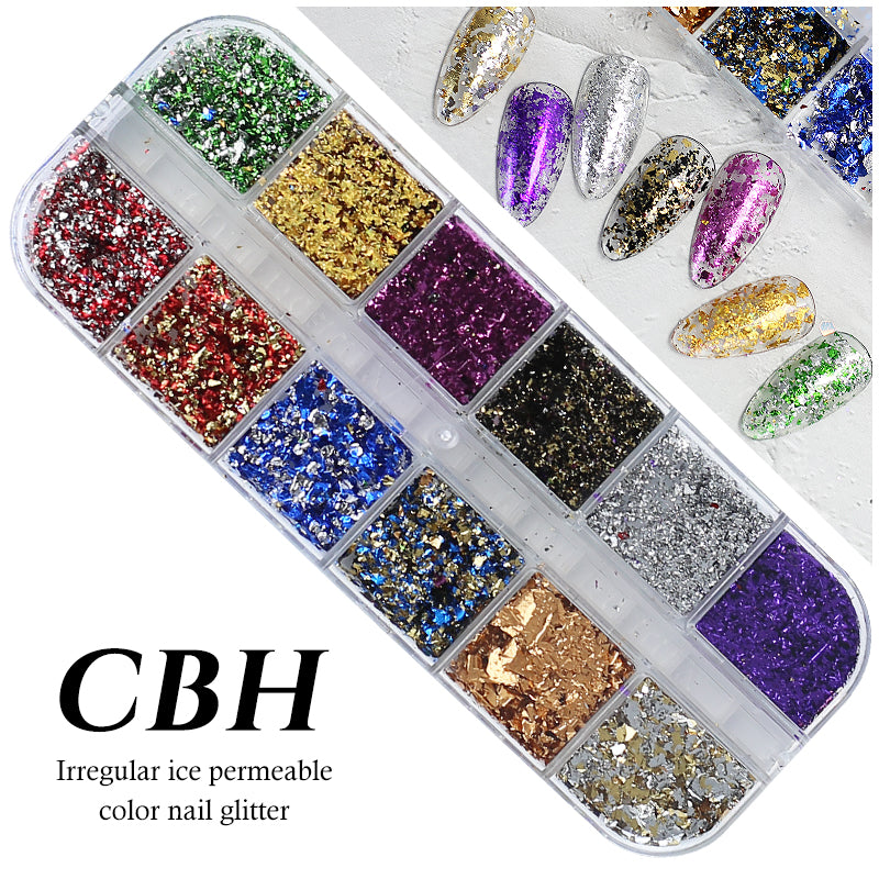 Arte Clavo 12pcs in 1 Nail Glitter