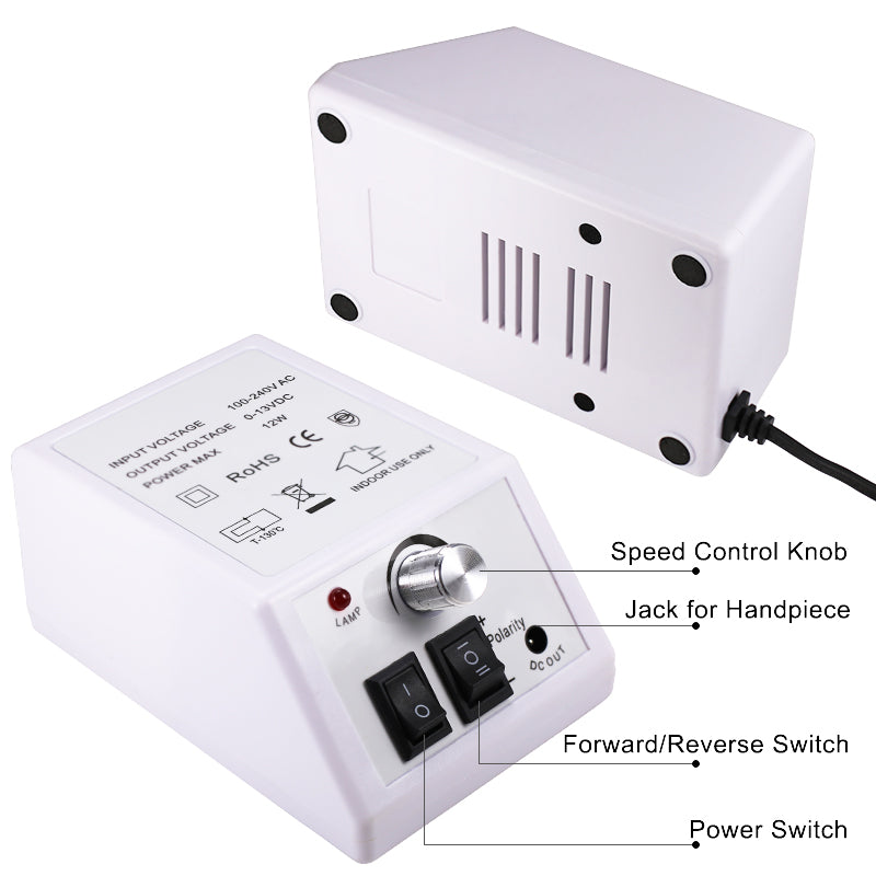 NAILCO 12W Electric Nail Drill Machine Including 6PCS Optional Bits