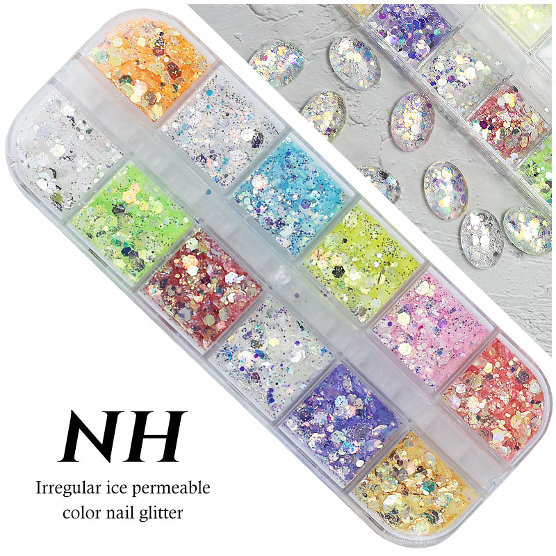 Arte Clavo 12pcs in 1 Nail Glitter
