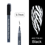 Manicure Drawing Graffiti Painting Pen Black Gold Color Nail Art Tool
