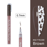 Manicure Drawing Graffiti Painting Pen Black Gold Color Nail Art Tool