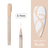 Manicure Drawing Graffiti Painting Pen Black Gold Color Nail Art Tool