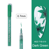 Manicure Drawing Graffiti Painting Pen Black Gold Color Nail Art Tool