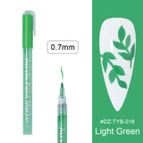 Manicure Drawing Graffiti Painting Pen Black Gold Color Nail Art Tool