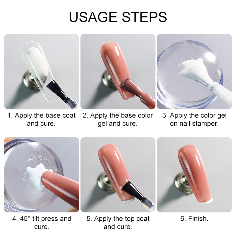 How to use a silicone French tip nail stamper