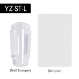 Jelly silicone French tip nail stamper and scraper set