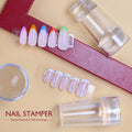 Reusable silicone French tip nail stamper for DIY nail art