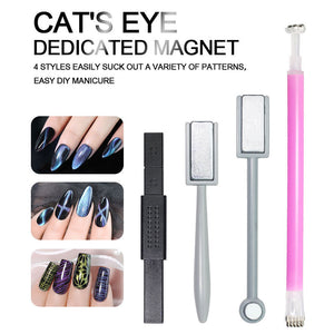 NAILCO 4 Styles Cat Eye Magnet Strong Effect Magnetic Stick For 9D Cat Eyes Gel