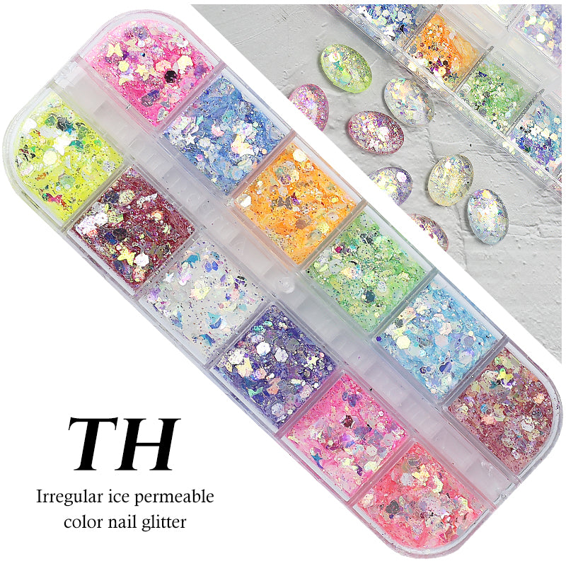 Arte Clavo 12pcs in 1 Nail Glitter